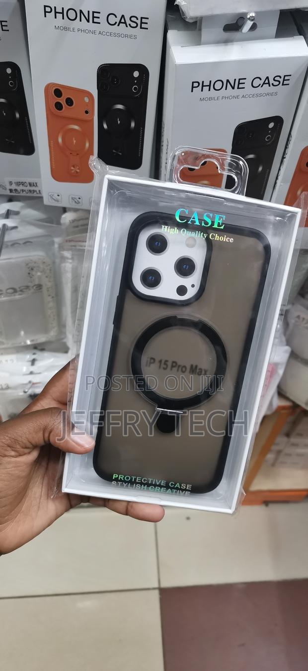 iPhone 15 Pro Max Magnetic Ring Cover-Dark Grey
