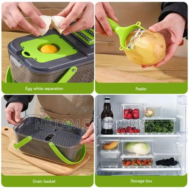 22pcs Multifunctional Vegetable Cutter /Vegetable Slicer - thumbnail 4