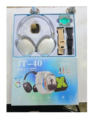 It40 Smart Watch With Headphones, 4 Straps and Bluetooth Speaker