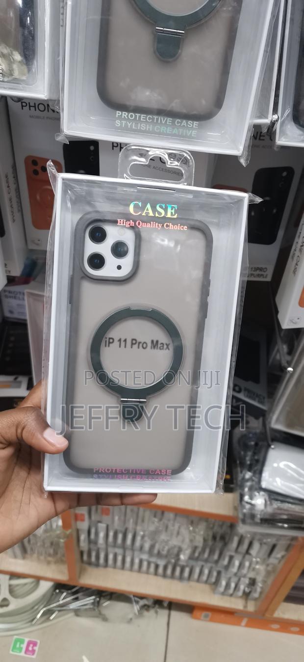iPhone 11 Pro Max Matte Magnetic Ring Stand Case