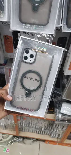 iPhone 11 Pro Max Matte Magnetic Ring Stand Case