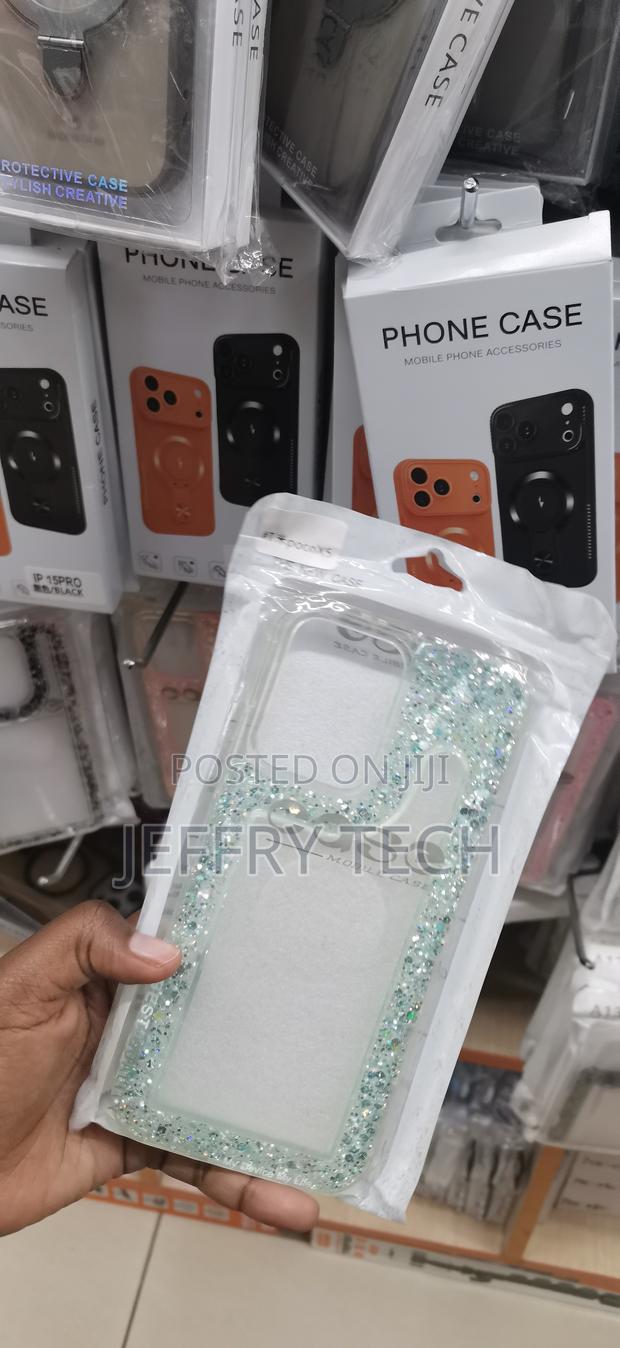 Poco X5 Silver and Light Turquoise Sparkling Glitter Pieces Case - thumbnail 2