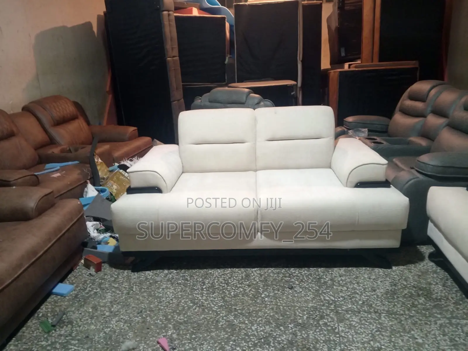 Executive Mahogany Detailed Monster Sofa