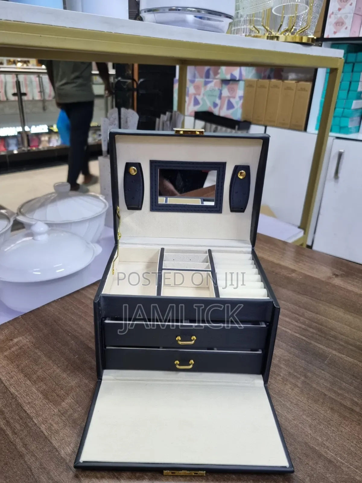 Pu Leather Jewellery Box Organizer – Av