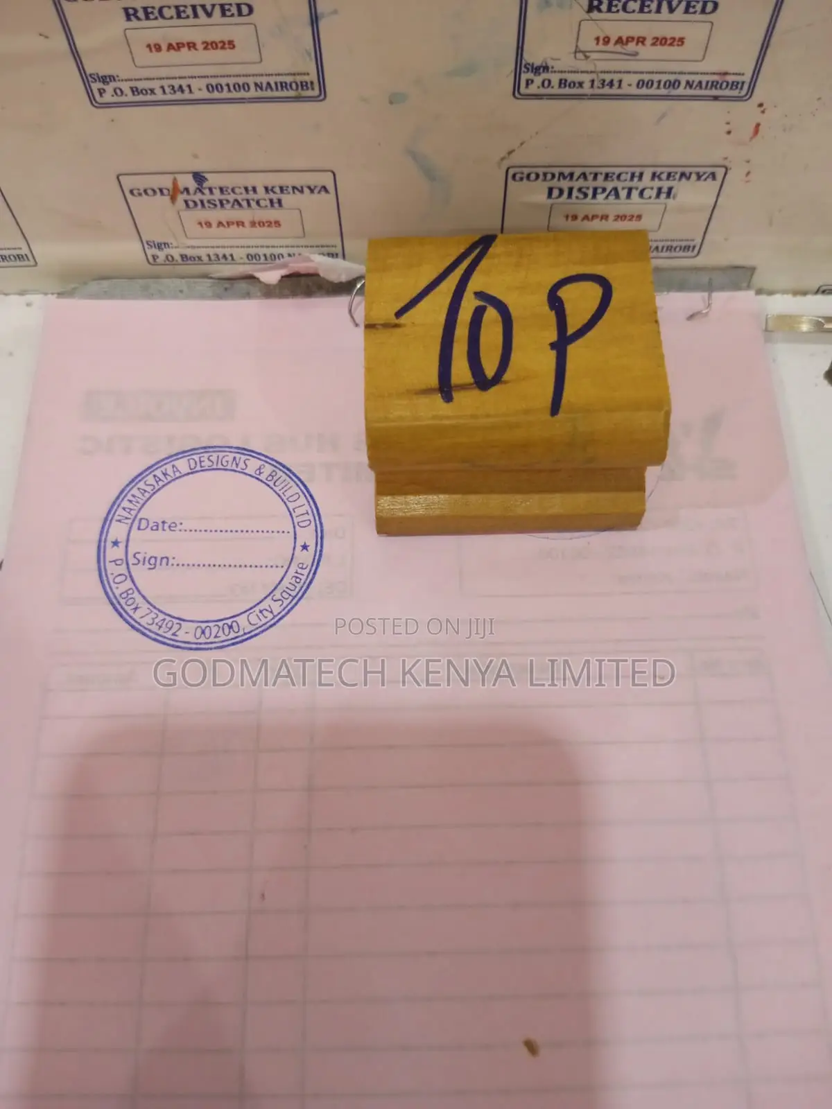Wooden Rubber Stamp