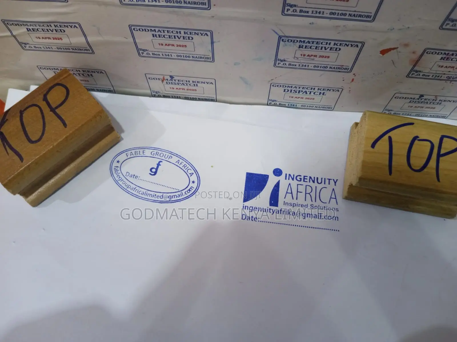 Wooden Rubber Stamp