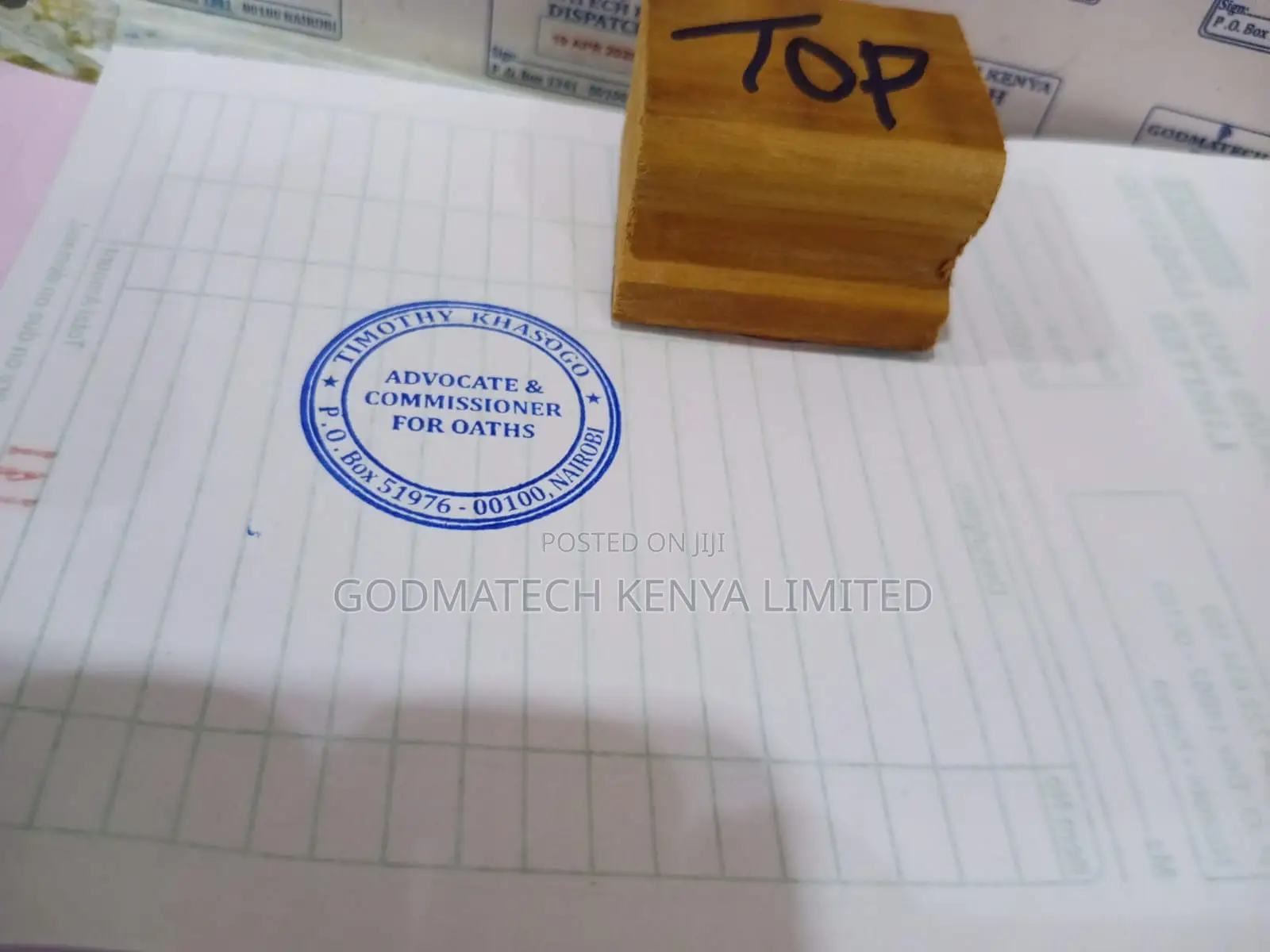Wooden Rubber Stamp