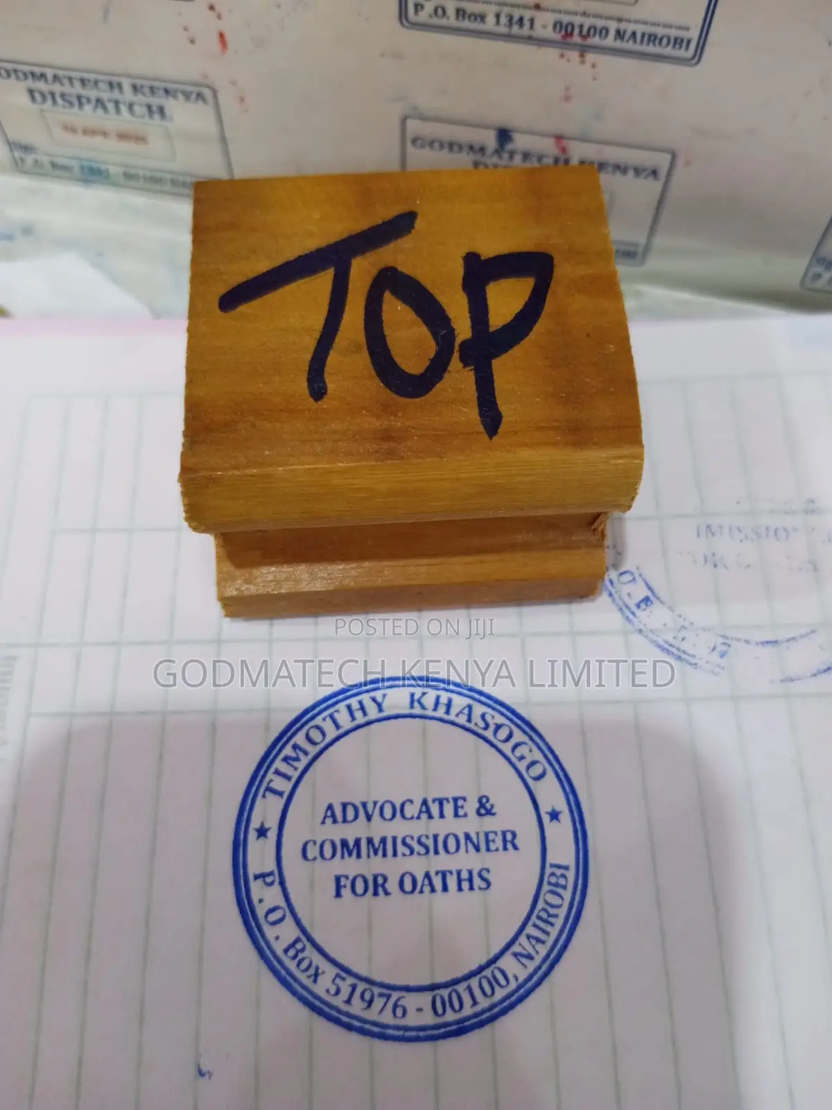 Wooden Rubber Stamp