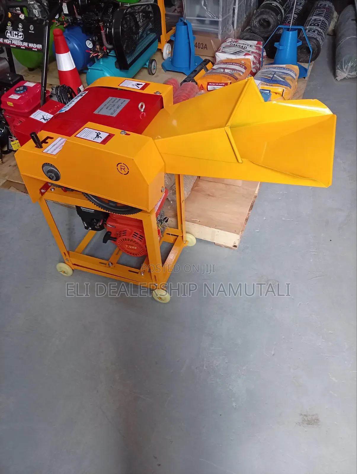 7.5hp Agricultural High Speed Chaff Cutter With Portable Wheel Design