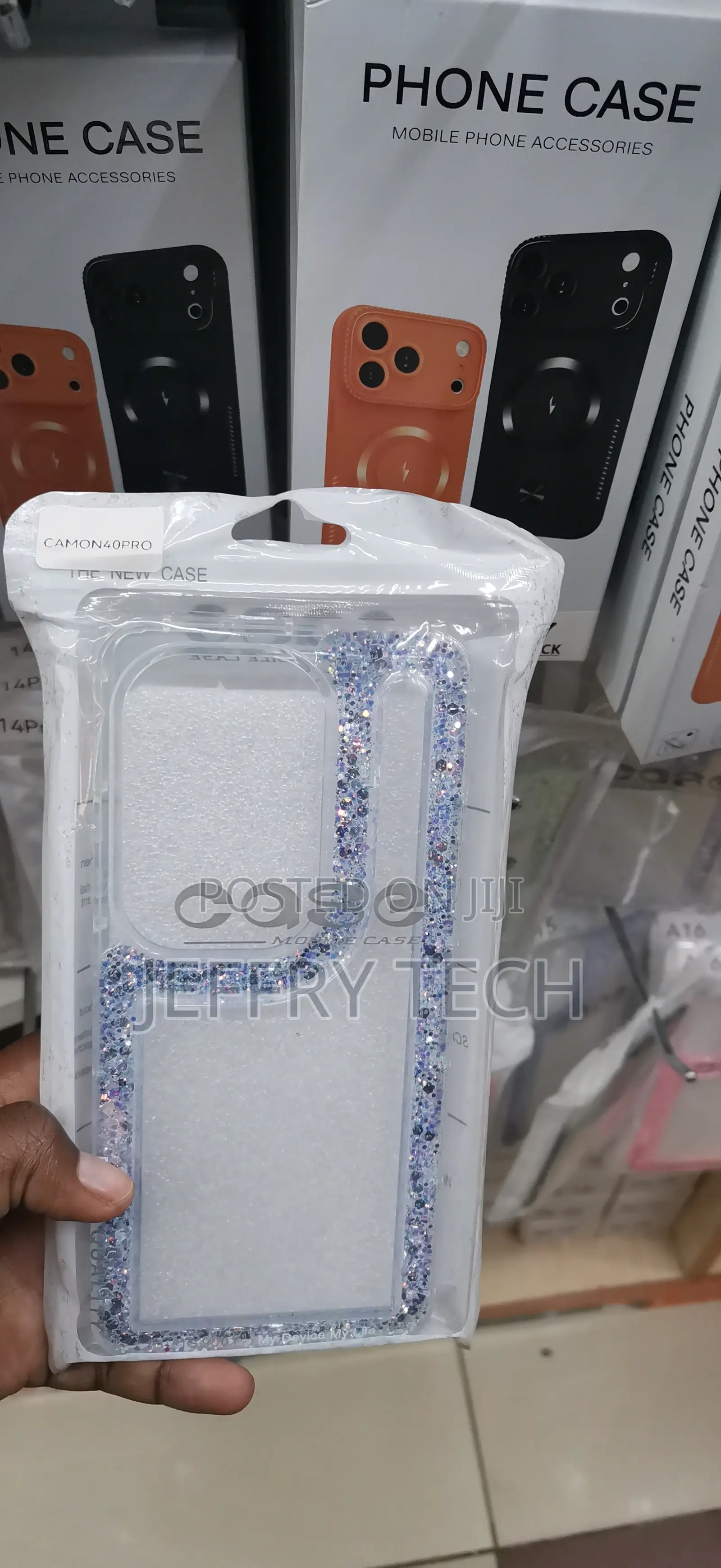Tecno Camon 40 Pro Transparent Glitter Bumper Case