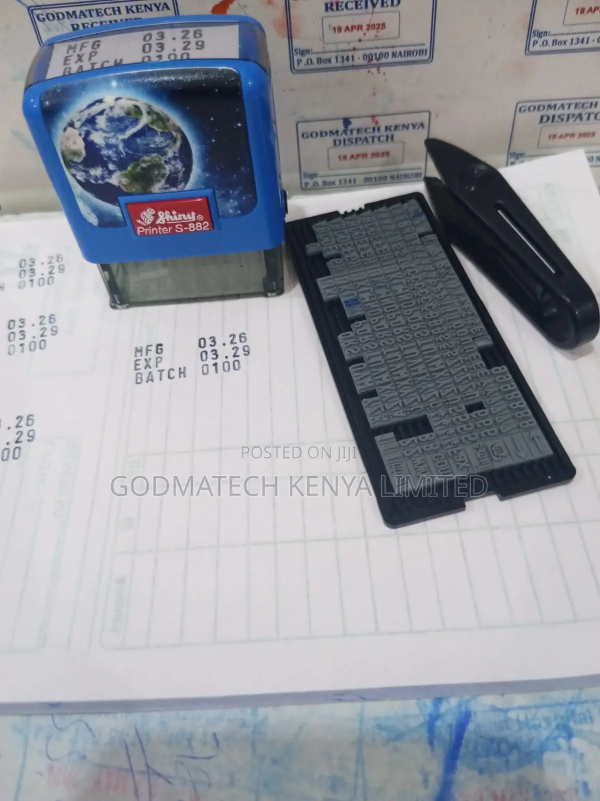 Manufacturer, Expiry and Batch Stamp