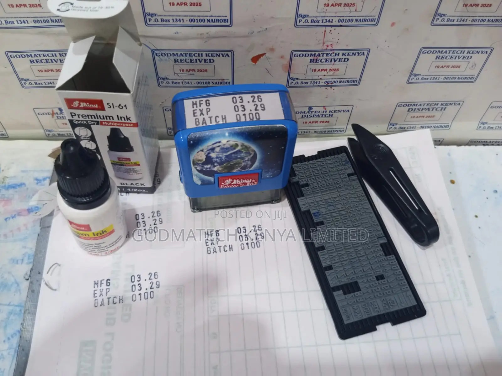 Manufacturer, Expiry and Batch Stamp