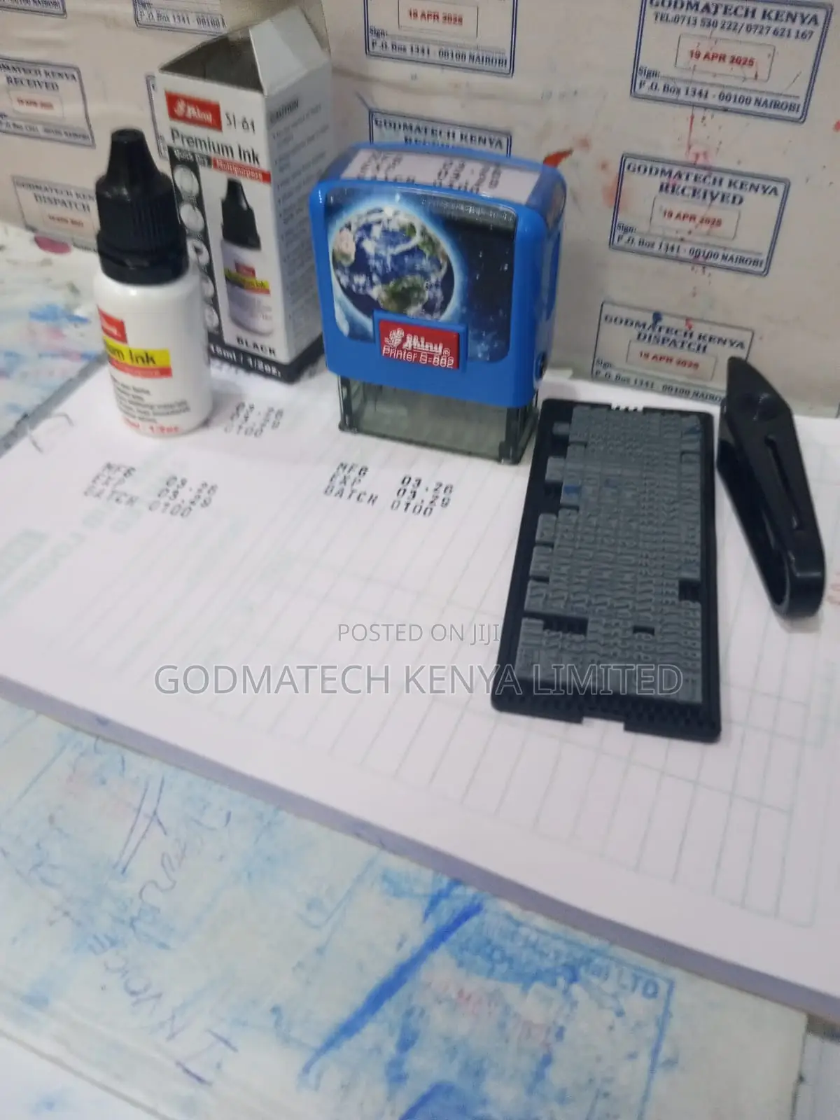 Manufacturer, Expiry and Batch Stamp