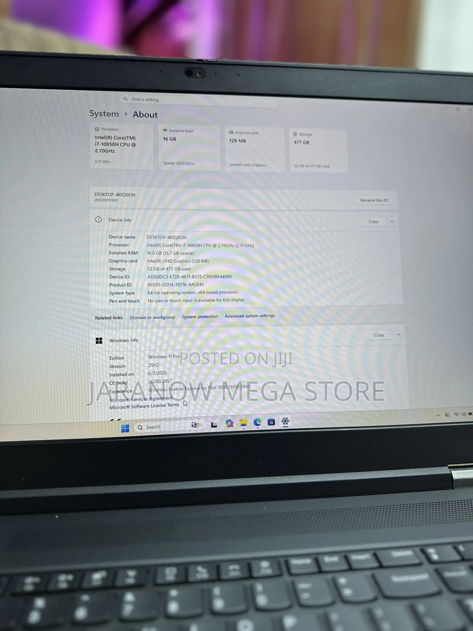 Laptop Lenovo ThinkPad P15s 16GB Intel Core i7 SSD 512GB