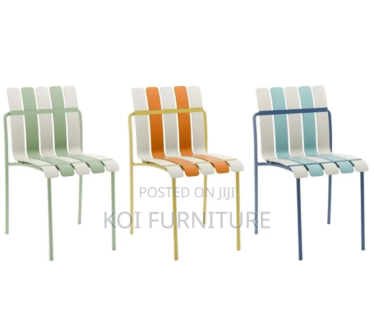 Home Chairs; Plastic Striped Home Chairs