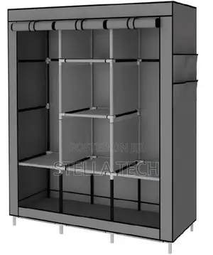 3-Column Portable Metallic Wardrobe