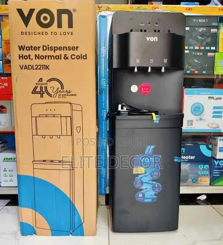 Von Vadl2211k Hot, Normal Cold Water Dispenser 3taps Top Load