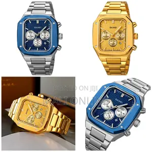 Square Dial Men’S Business Watch Quartz Analog Skmei 2201 Date Display