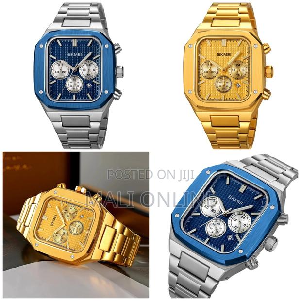 Square Dial Men’S Business Watch Quartz Analog Skmei 2201 Date Display