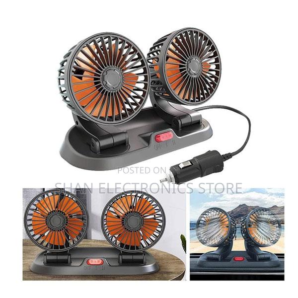 Double-Headed Car Fan 360° Rotating 12v Car Oscillating Vehicle Fan