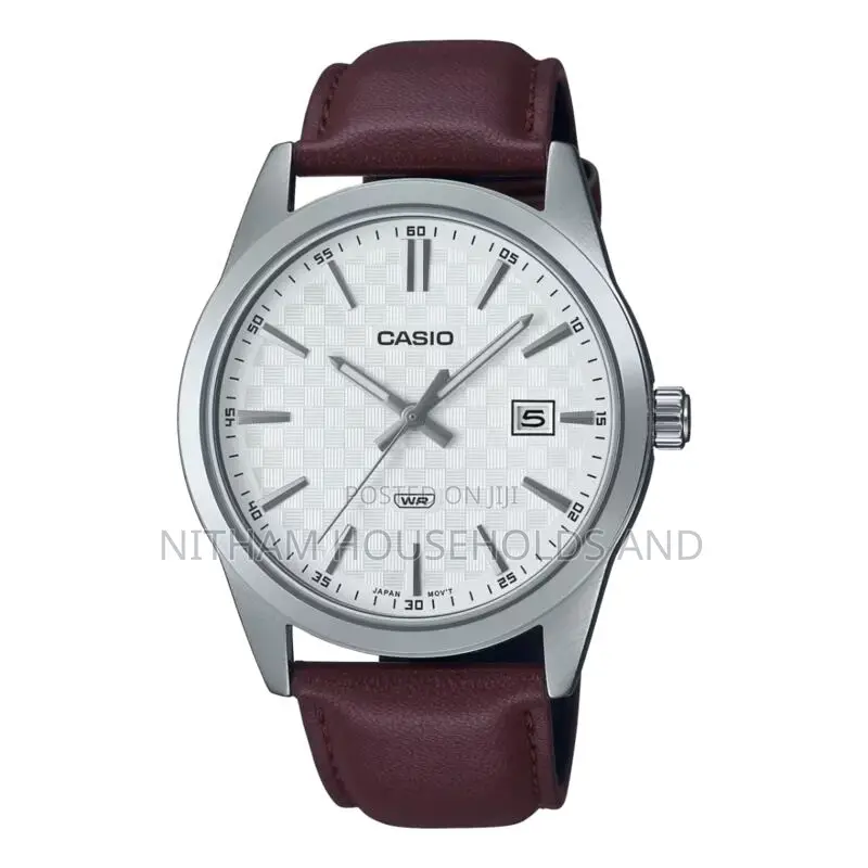 Casio MTP-Vd03l-5audf Brown Leather Watch for Men