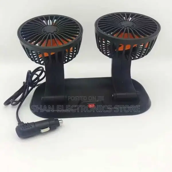 Dual Car Fan X666 360 Degree Rotatable