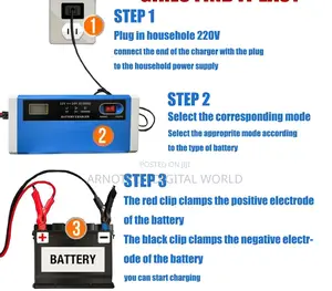 12v 24v 10a Battery Charger Smart Fast Charging