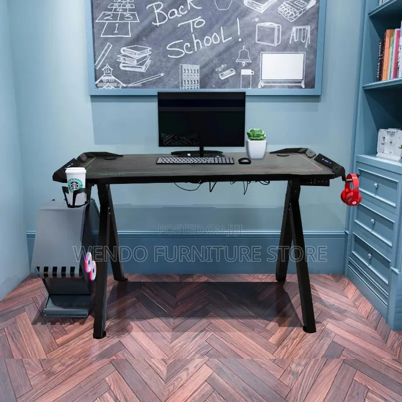 Office Desk Black Electric Gaming Studio Desk