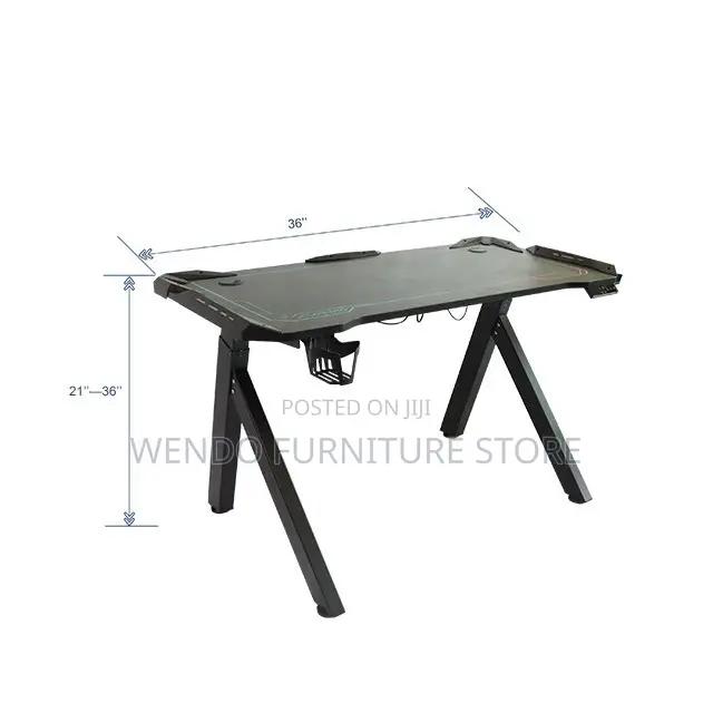 Office Desk Black Electric Gaming Studio Desk