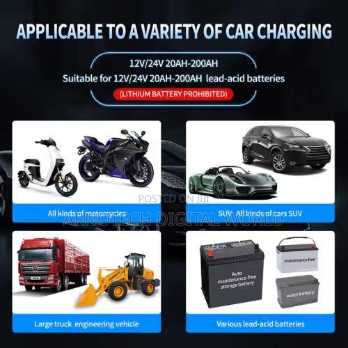 12v- 24v Fully Automatic Smart Battery Maintenance Charger - thumbnail 4