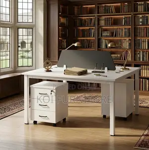 Office Desk; Spacious Two Users Modern Work Desk