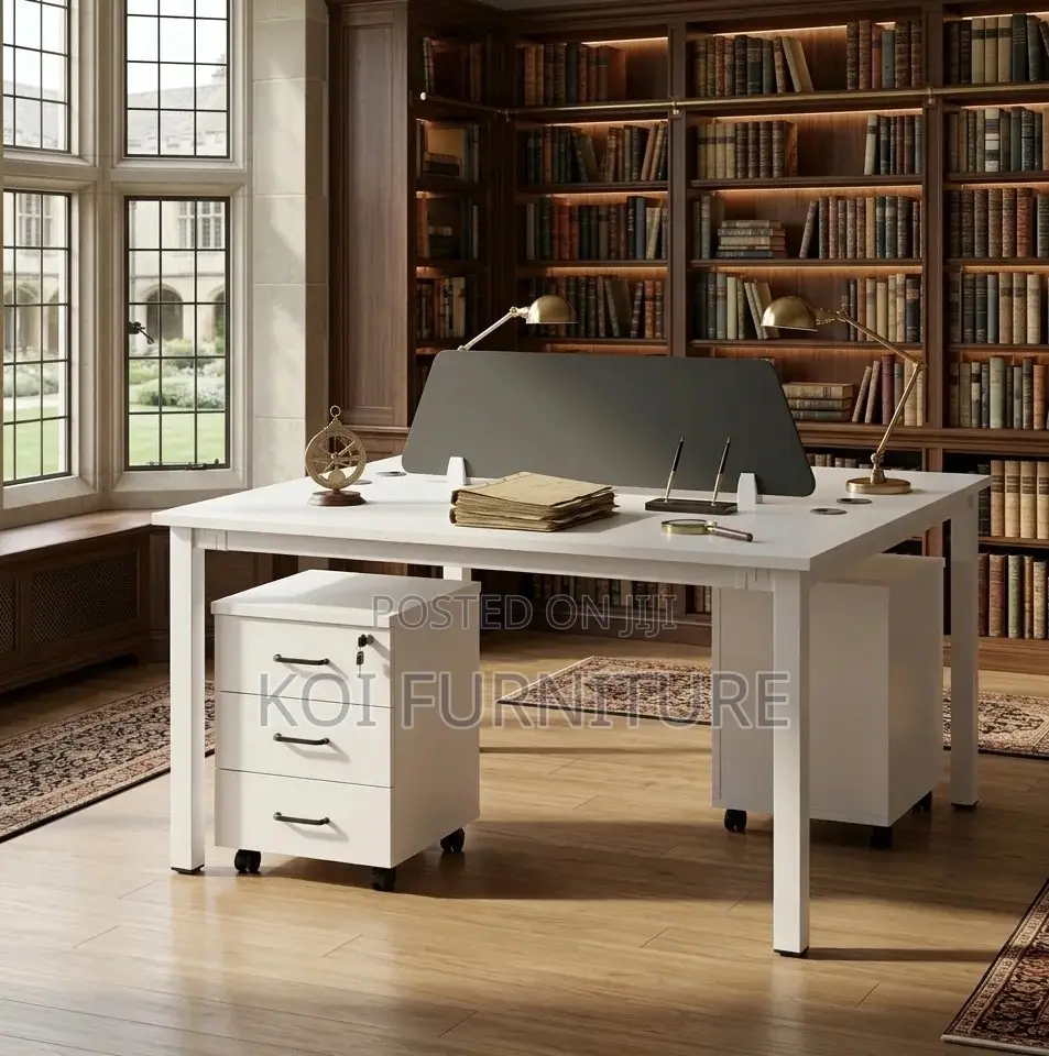 Office Desk; Spacious Two Users Modern Work Desk