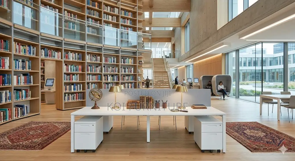 Office Desk; Spacious Two Users Modern Work Desk