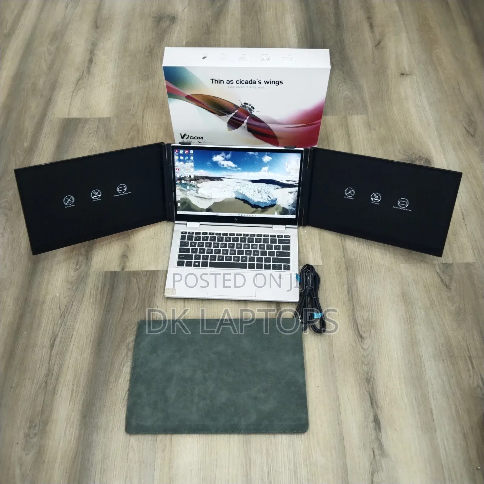 V2com S8 Triple Laptop Monitor Extender 14 - Inch (Triscreen)