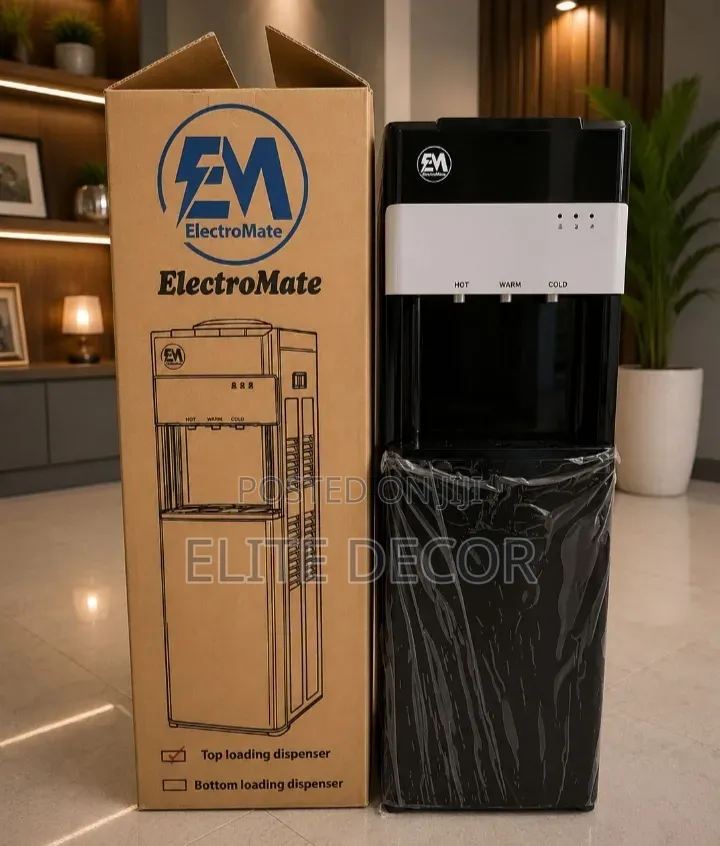 Electromate 3-Tap Top Load Water Dispenser (Black)