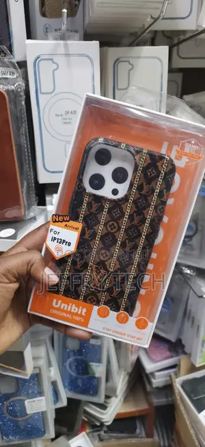 iPhone 13 Pro Designer-Inspired Brown Monogram Pattern