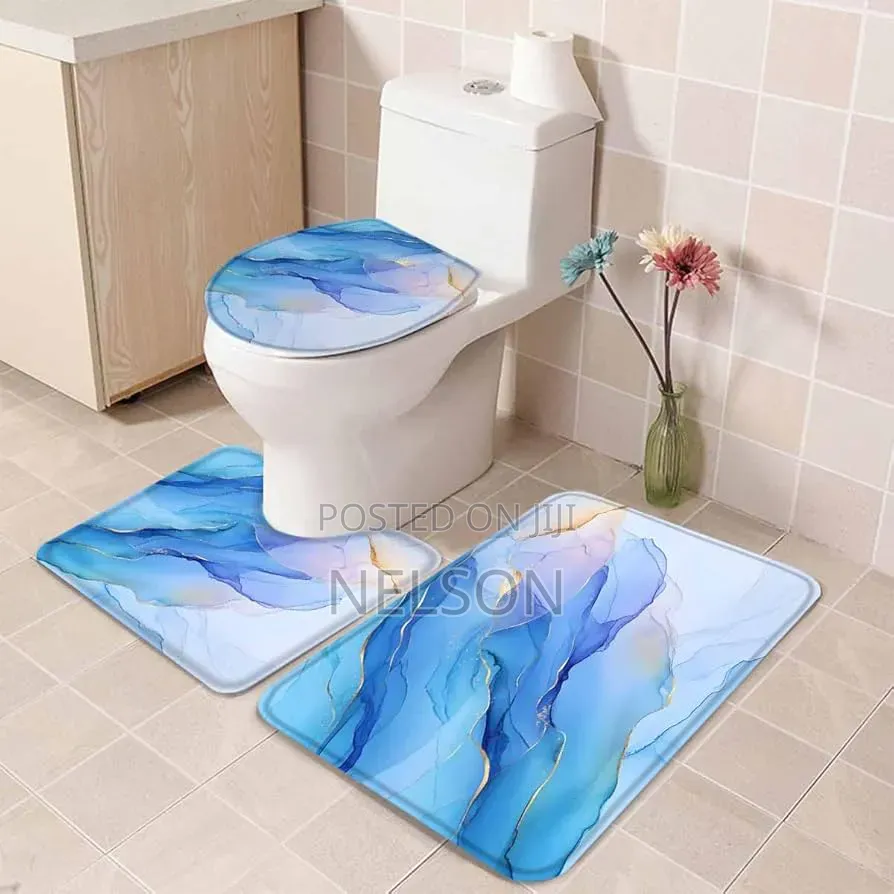 3 in 1 3 PCS Toilet Mat Non Slip