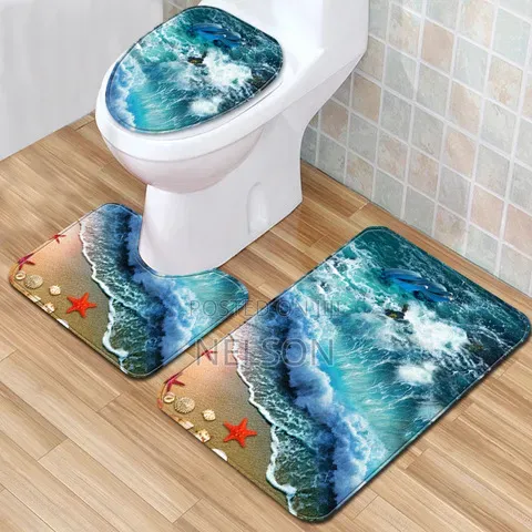 3 in 1 3 PCS Toilet Mat Non Slip