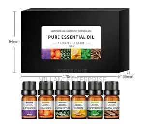 6 Pc Set 100% Pure Natural Aromatherapy Essential Oils