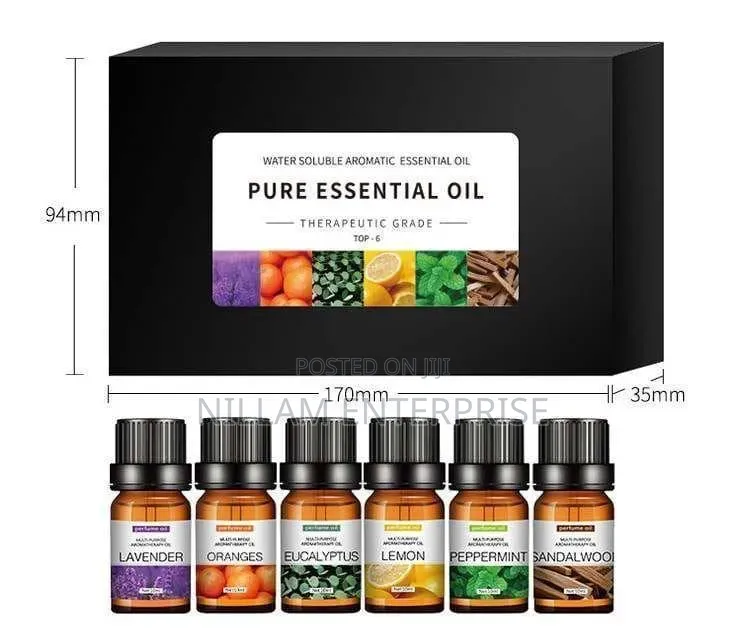6 Pc Set 100% Pure Natural Aromatherapy Essential Oils