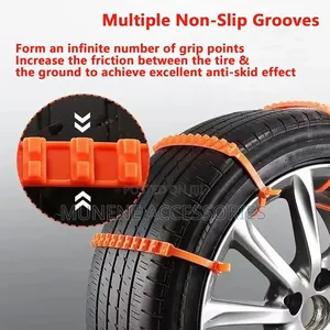 5pc Reusable Snow Tire Chain for Trucks Suv Anti-Skid Traction Chains