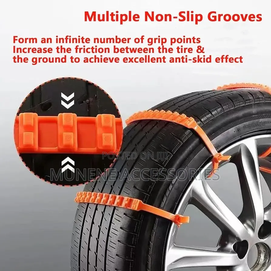 5pc Reusable Snow Tire Chain for Trucks Suv Anti-Skid Traction Chains