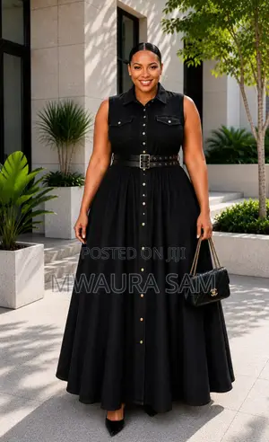 Elegant Denim Maxi Dress - New Arrival