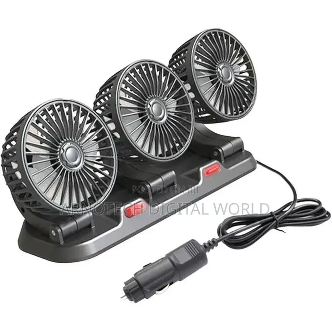 Three-Head Car Cooling Fan