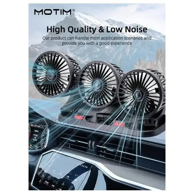 Three-Head Car Cooling Fan