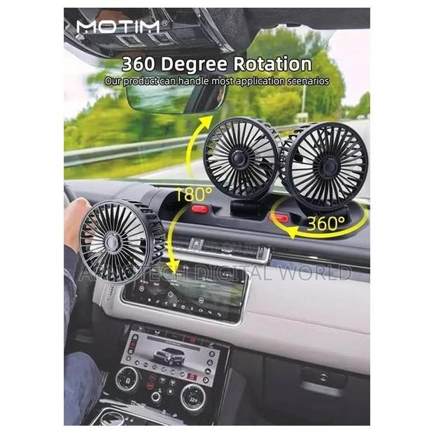 Three-Head Car Cooling Fan - thumbnail 3