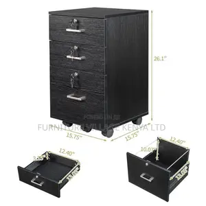 Pedestal 3-Drawer Wooden Cabinet.