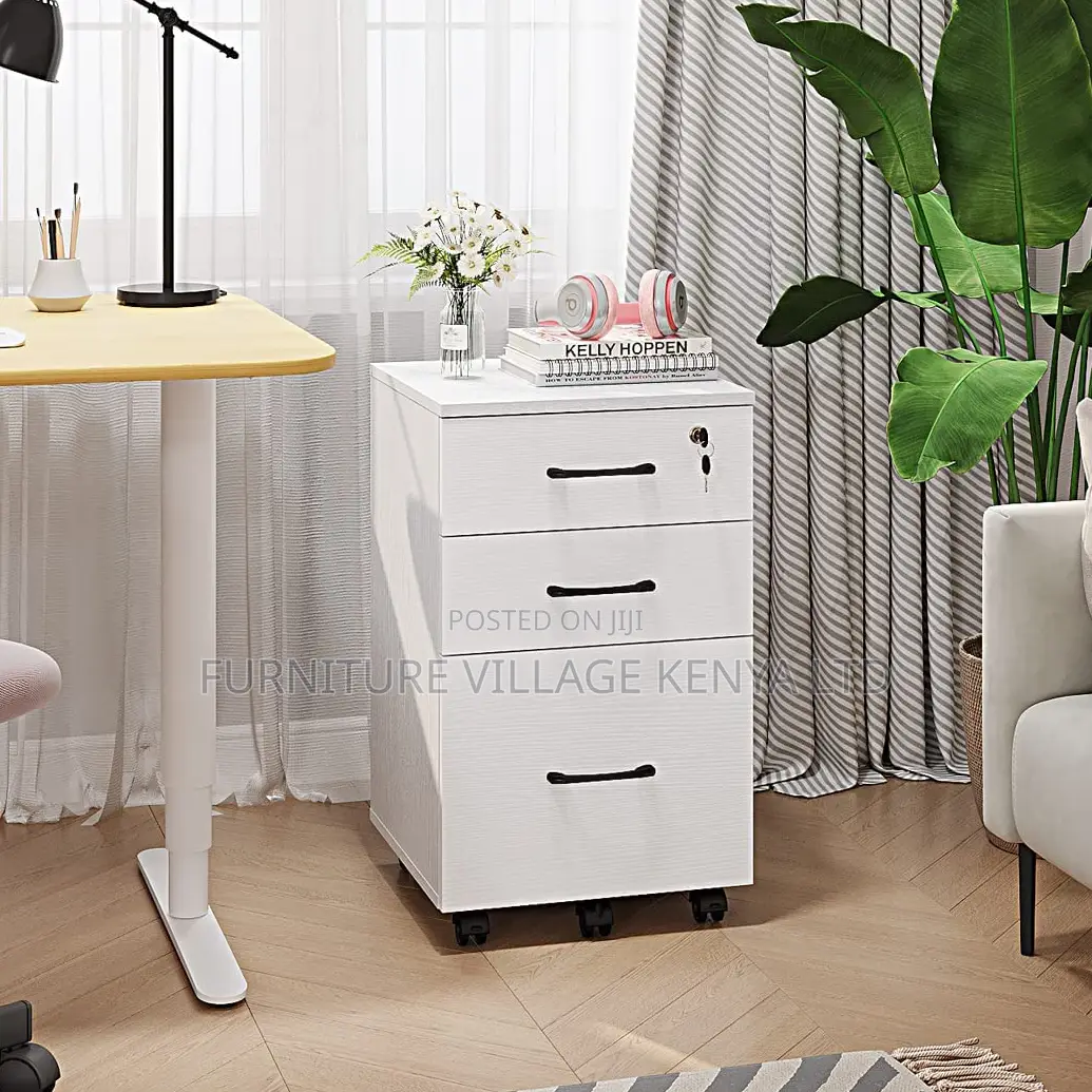 Pedestal 3-Drawer Wooden Cabinet.