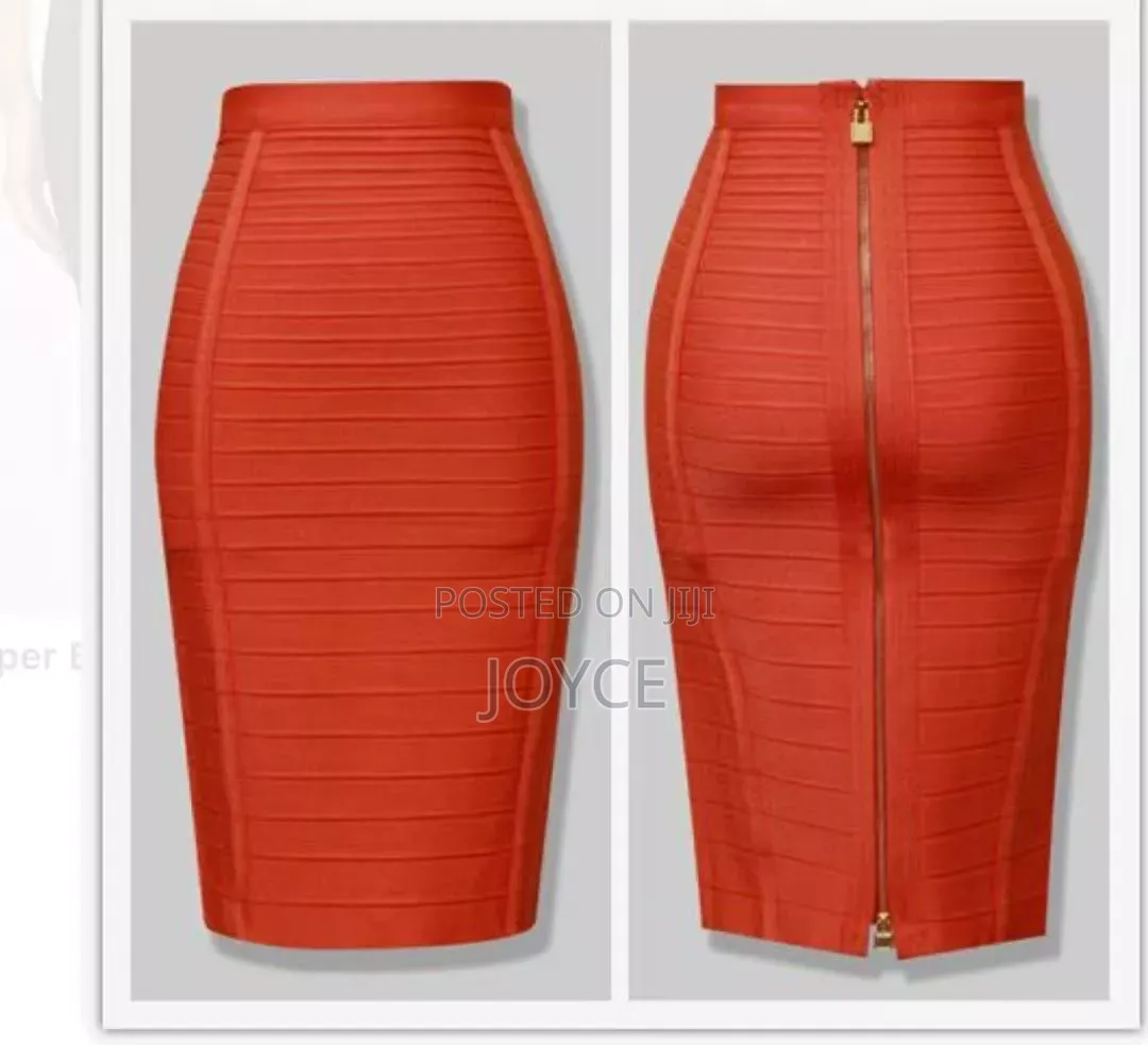 Back Zipper Ribbed Vertical,Strechy Bandage Skirt