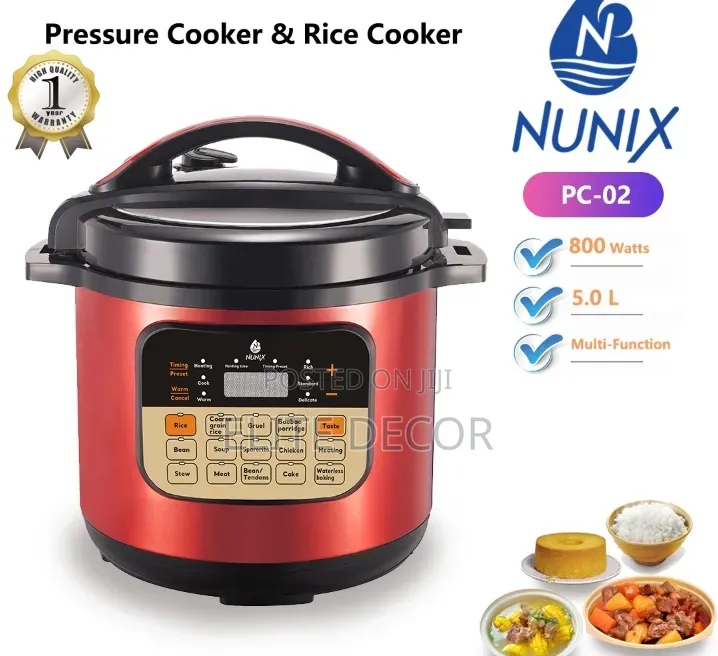 Nunix Pc-02 Electric Pressure Cooker – 5 Litres